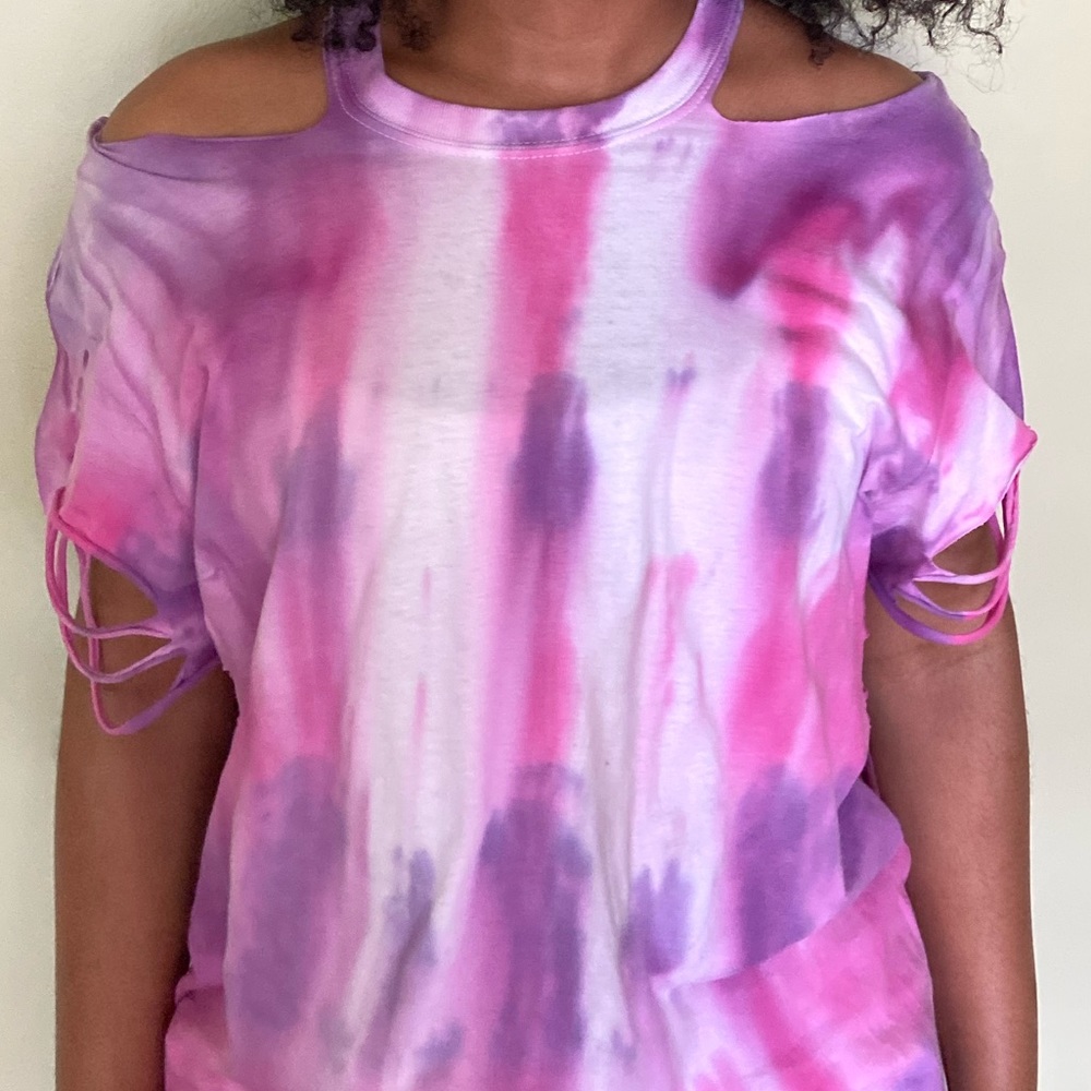 TYE DYED CUT OUT SHIRT